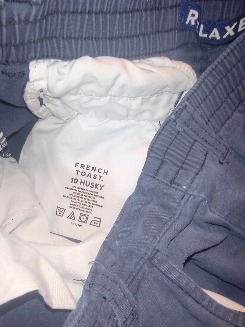 French Toast Boys' Husky School Uniform Pants - Navy Blue